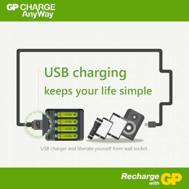 GP Charge AnyWay, batteriladdare
