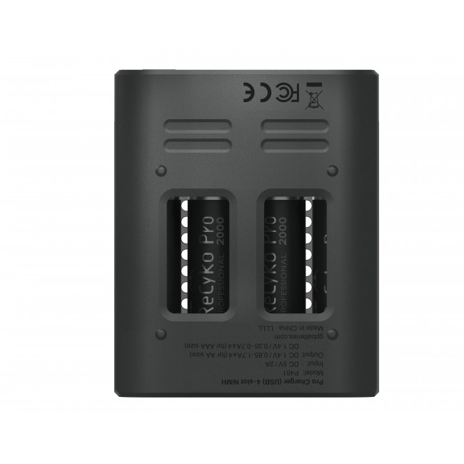 GP ReCyko Pro Charger – Fastest, P461 (USB), inkl. 4st AA 2000mAh PRO NiMH-batterier