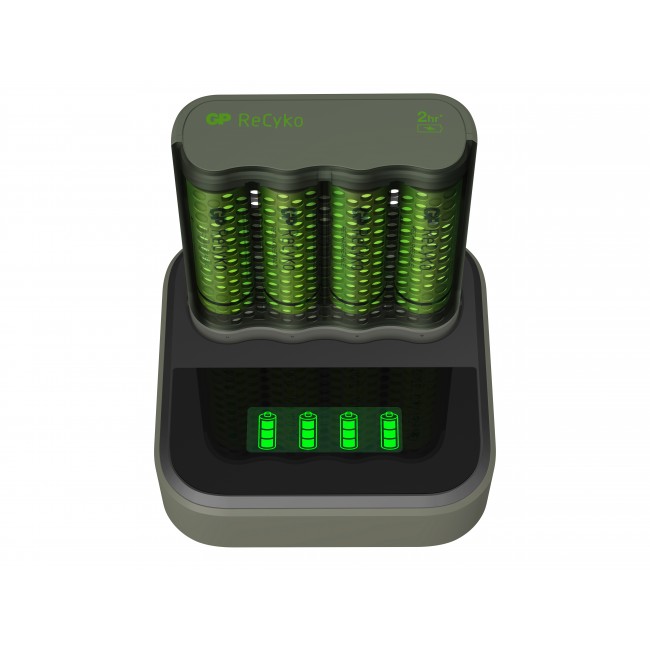 GP ReCyko Speed-batteriladdare M451 (USB) med laddningsdocka D451, inkl. 4st AA 2600mAh NiMH-batterier