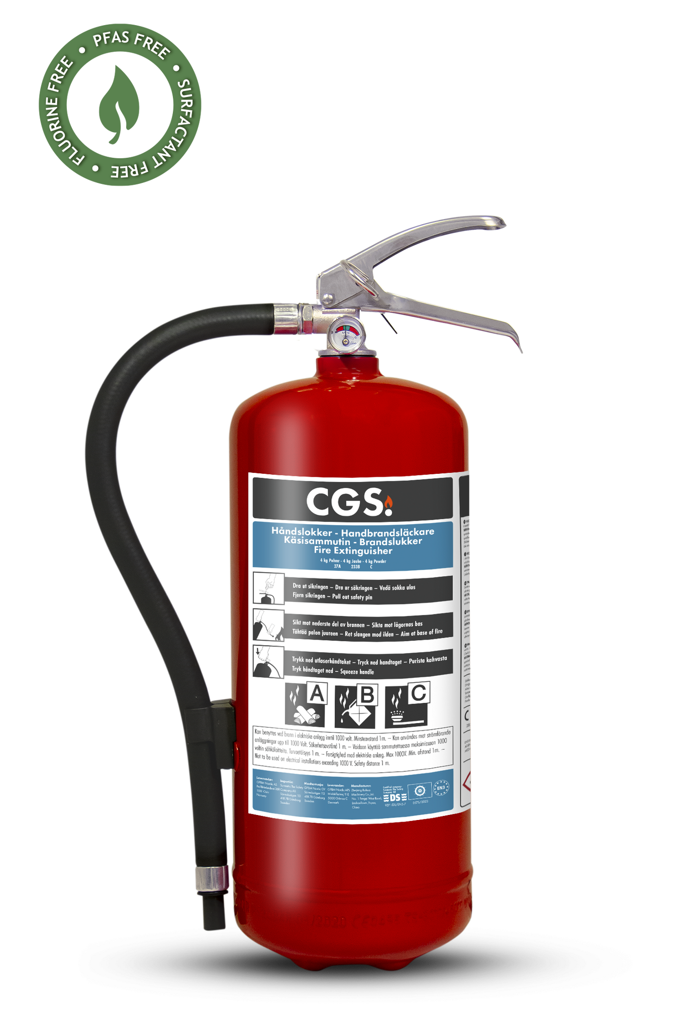 CGS 4 kg pulversläckare, PE4CR-A