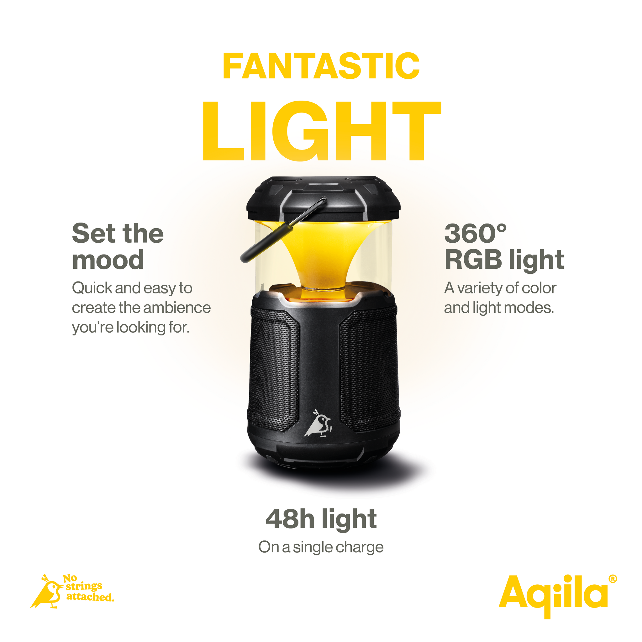 Aqiila Soundbird B10 – Dimbar LED-lampa med högtalare