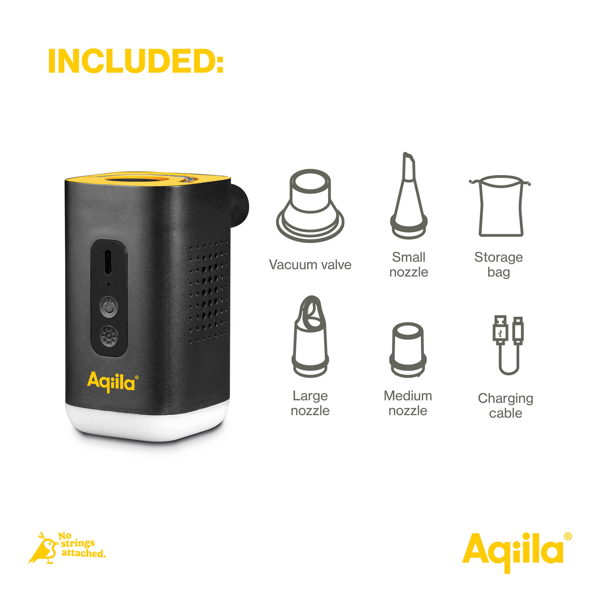 Aqiila Airbird C2 – Luftpump 3-i-1