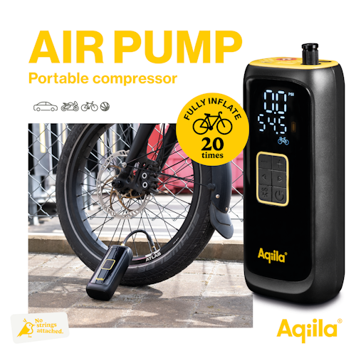 Aqiila Airbird C4 – Luftpump, bärbar kompressor, powerbank, ficklampa