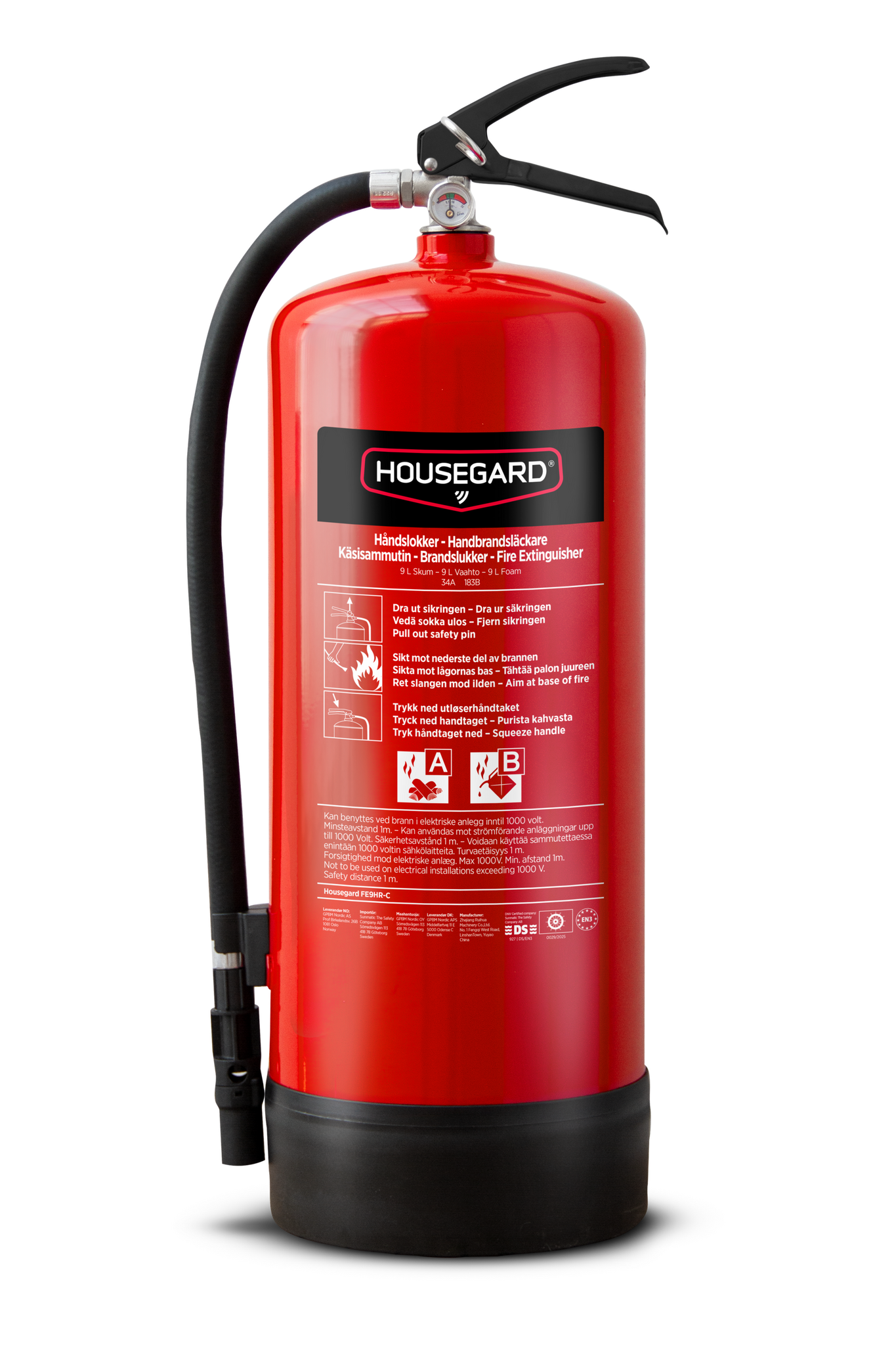 Housegard 6 L skumsläckare PFAS fri, FE9HR-C , 34A 183B