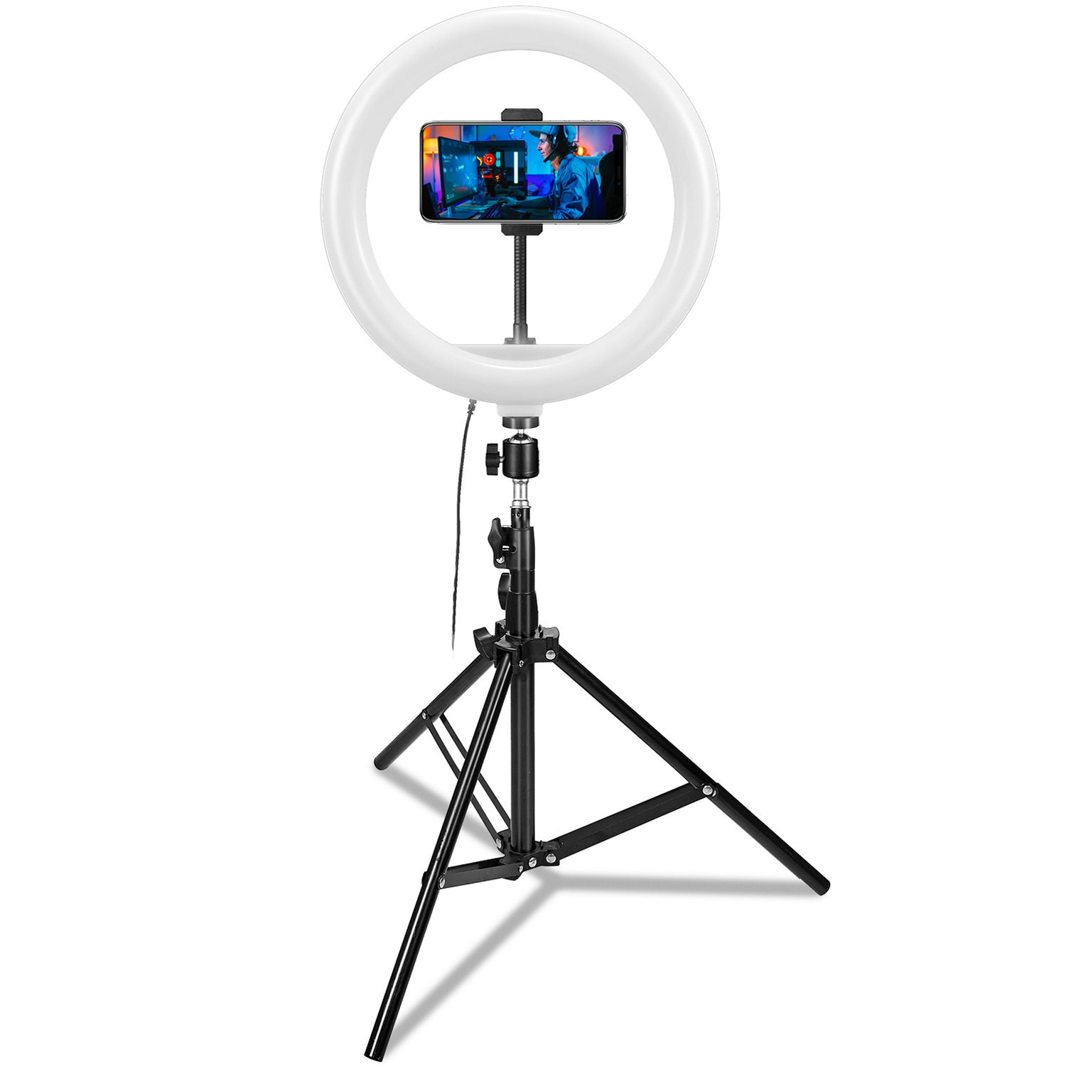 CLICKRINGUSB 12" Ringlampa med 1,6m Tripod