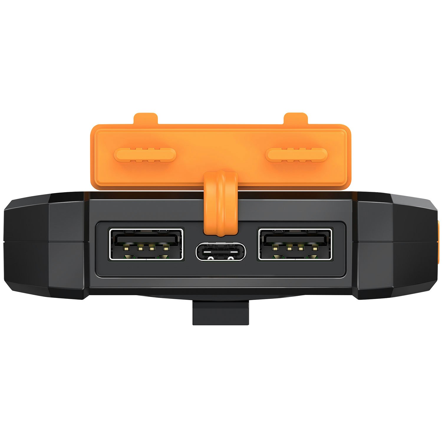 Solcell PowerBank 6.000 mAh 10W Svart/Orange