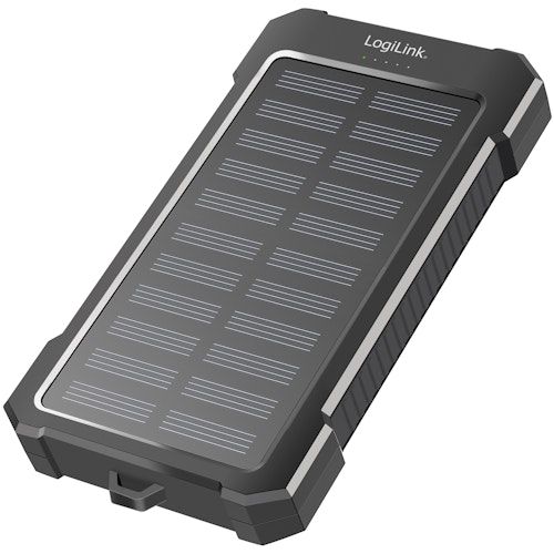 PowerBank 10.000 mAh 12W Solcell Svart