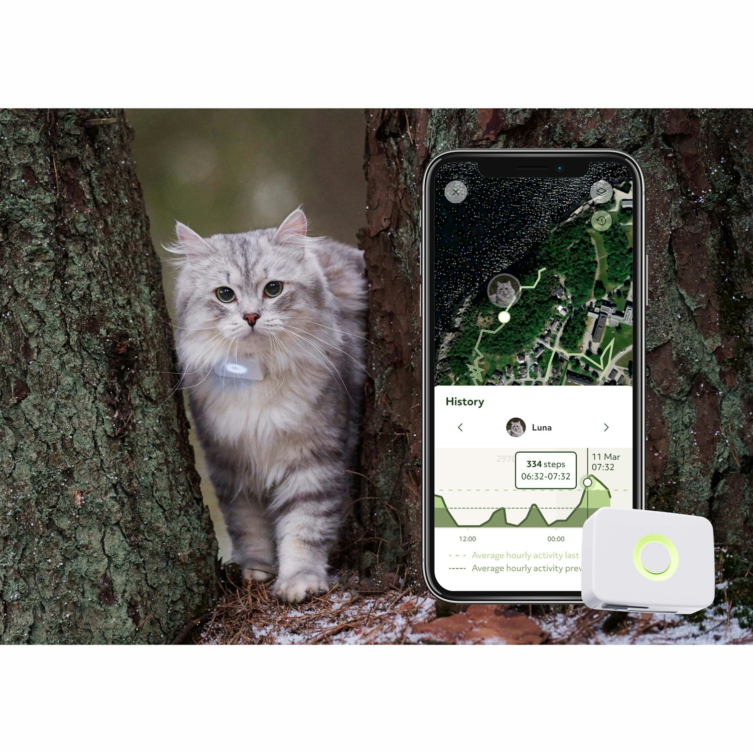 Lilcat 2 GPS-Tracker och aktivitetsmätare för katter