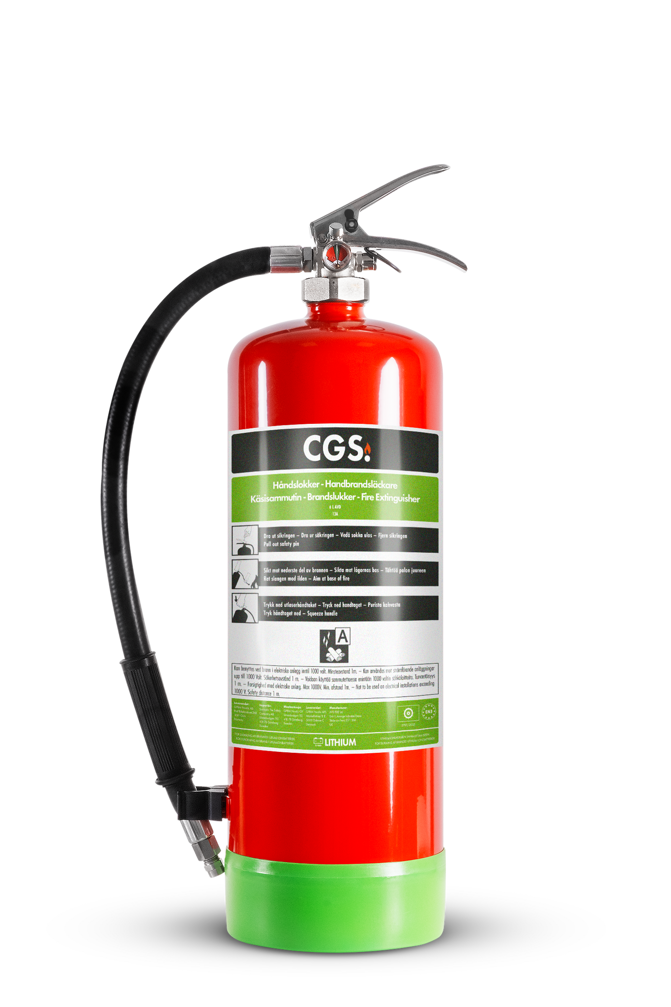 CGS 6 liter AVD brandsläckare, LITHEX-6
