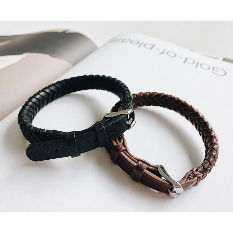 LINK | Läderarmband | Brun
