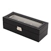 Watch winder, five compartments, black