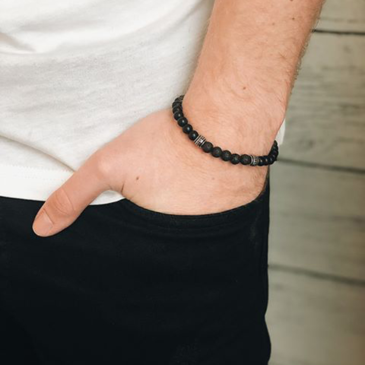 BRETT | Beads bracelet | Black