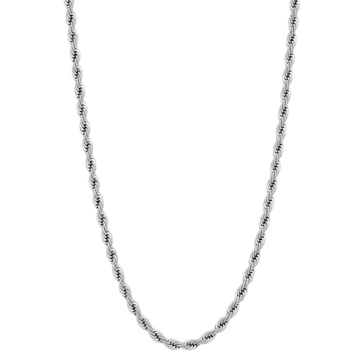 Necklace, twisted, silver - By Billgren | Stilrena herraccessoarer
