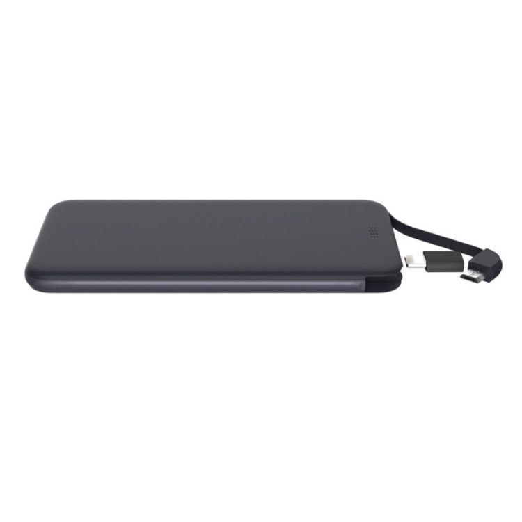 En powerbank i en svart, slimmad design och By Billgren-logga.