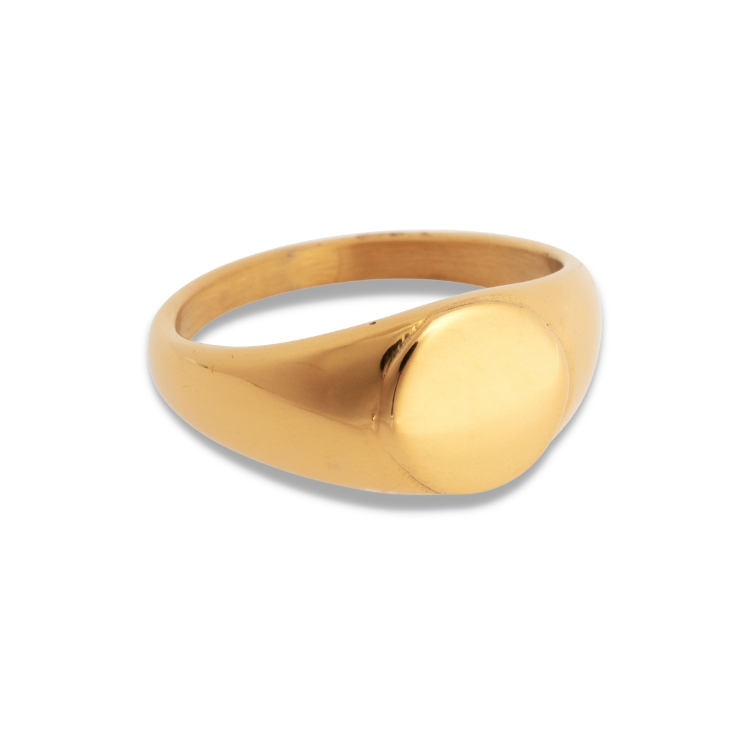 CIAN | Ring | Gold colored steel