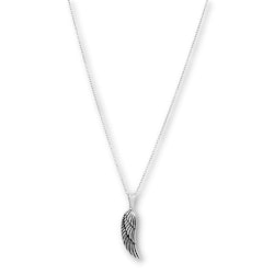Necklace, wing, silver