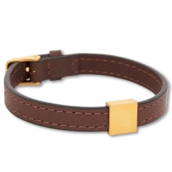 LYON | Leather Bracelet | Brown/Gold