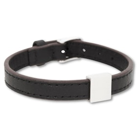 LYON | Leather Bracelet | Black steel