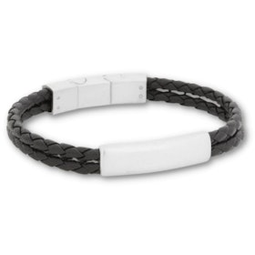 LUIS | Leather bracelet | Black