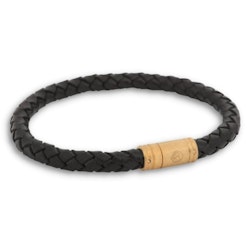 LIAM | Leather bracelet | Black / Gold