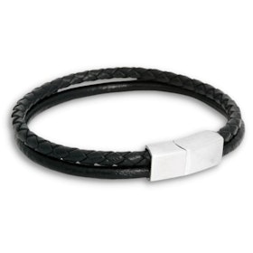 LEON | Leather bracelet | Black