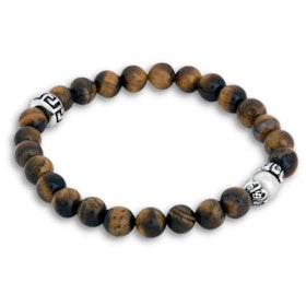 BLAKE | Beads bracelet | Brown / Steel