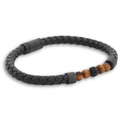 LORENZO | Leather bracelet | Black / Brown