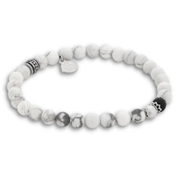 BOSTON | Beads bracelet | White black