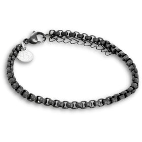 STEVEN | Steel bracelet | Dark gray