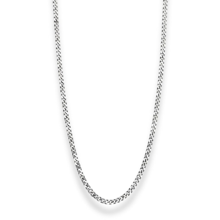 Silver Necklace | Curb 4 mm
