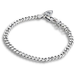Silver Bracelet | Curb 4 mm