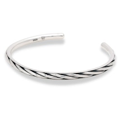Silver Bracelet | Stiff | Braided