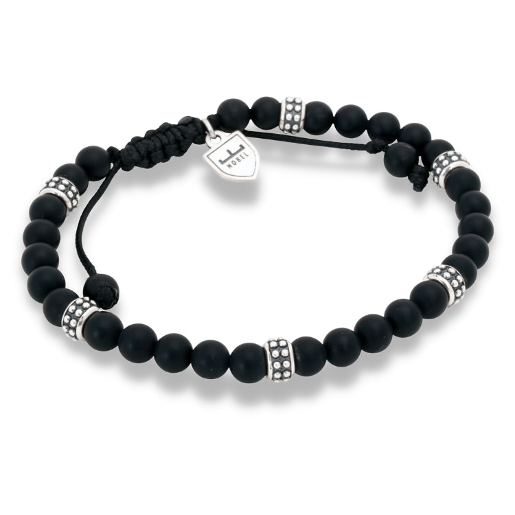 Silver/Bead Bracelet | Onyx