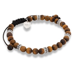 Silver/Bead Bracelet | Tiger's eye