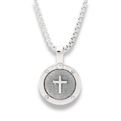 Hannes | Steel necklace | Cross