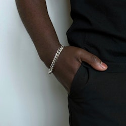 Silver Bracelet | Curb 8 mm