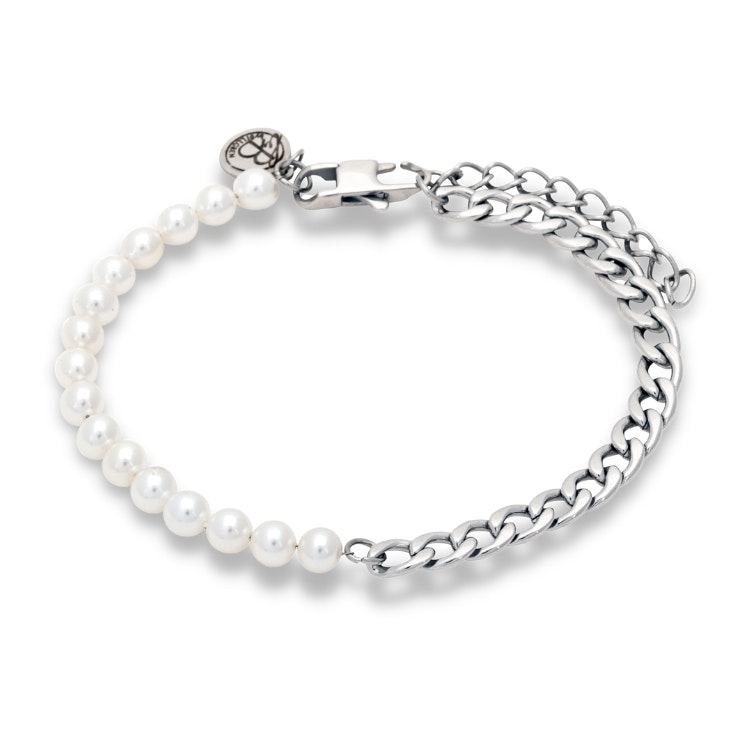 Pearl Bracelet | Curb chain