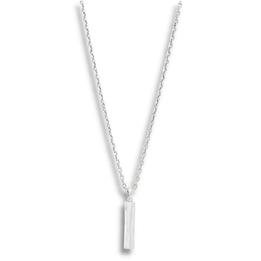 Silver necklace | Engraveable pendant