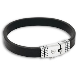 Silver/Leather Bracelet | Smooth