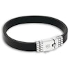 Silver/Leather Bracelet | Smooth