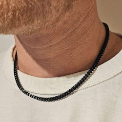 Harker Black | Steel necklace | 4 mm