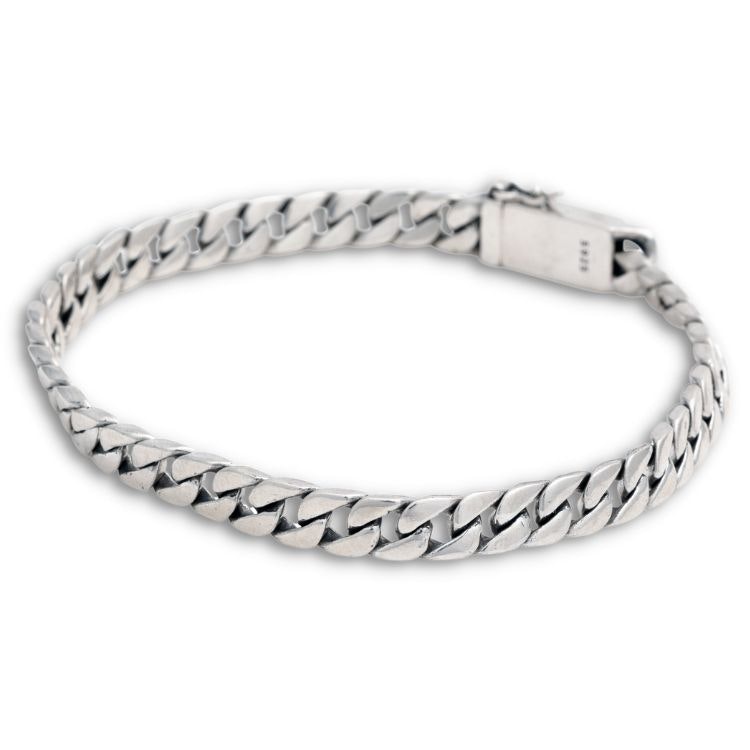 Silver bracelet | Curb link