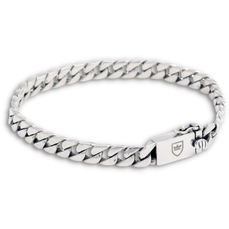 Silver bracelet | Curb link