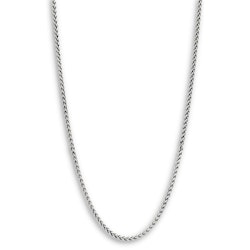 Silver necklace | Oxidized Braid | 3 mm