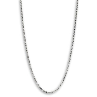 Silver necklace | Oxidized Braid | 3 mm