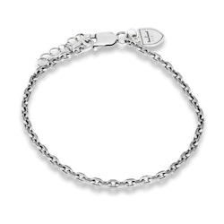Silverarmband | Oxiderad kedja | 3 mm