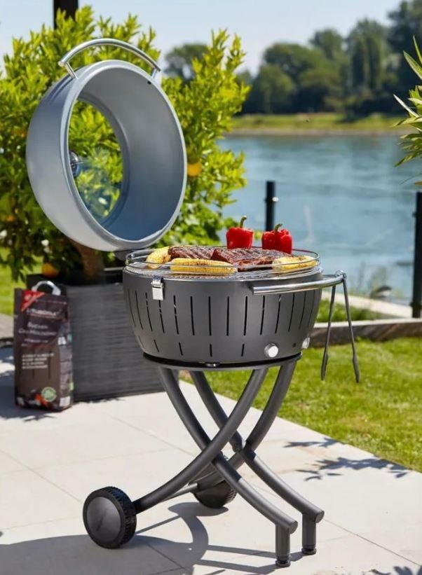 LotusGrill G 600 med lock - Anthracite Grey
