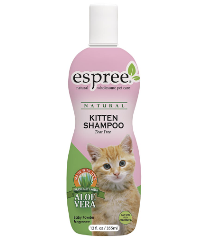 Framsidan av Espree Kitten Shampoo.