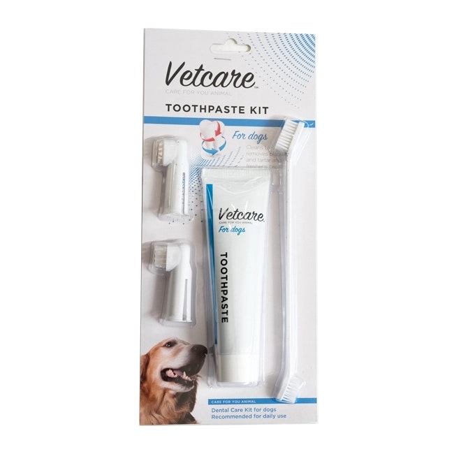 Framsidan av Vetcare dental kit.