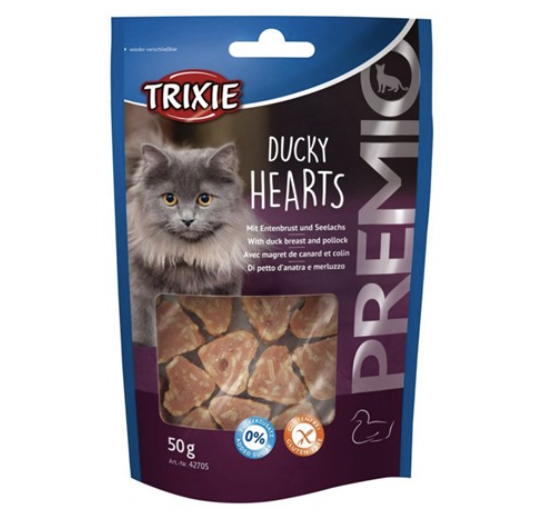 Framsidan av PREMIO Hearts kattgodis från Trixie.